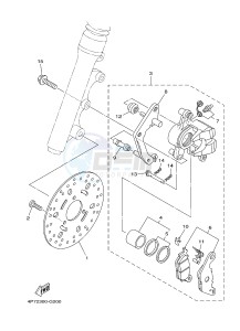 XC125E VITY (4P7A) drawing FRONT BRAKE CALIPER