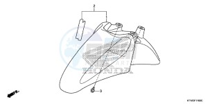 SH300D SH300i UK - (E) drawing FRONT FENDER