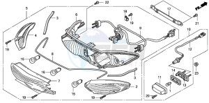 CBF1000A drawing REAR COMBINATION LIGHT