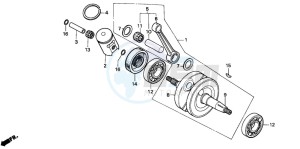 CR80R drawing CRANKSHAFT/PISTON