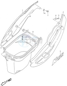 AY50 (V-W-X-Y) katana drawing FRAME COVER (model W)