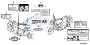 VT750CA9 Europe Direct - (ED / MME) drawing CAUTION LABEL