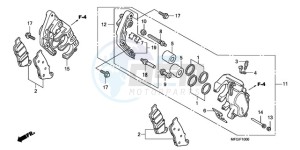 CB600F3A Australia - (U / ST) drawing FRONT BRAKE CALIPER (CB600F/F3)