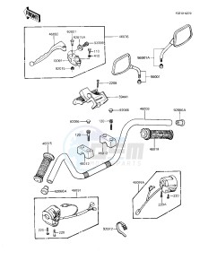 KZ 1000 R [EDDIE LAWSON REPLICA] (R1-R2) [EDDIE LAWSON REPLICA] drawing HANDLEBAR -- KZ1000-R2- -