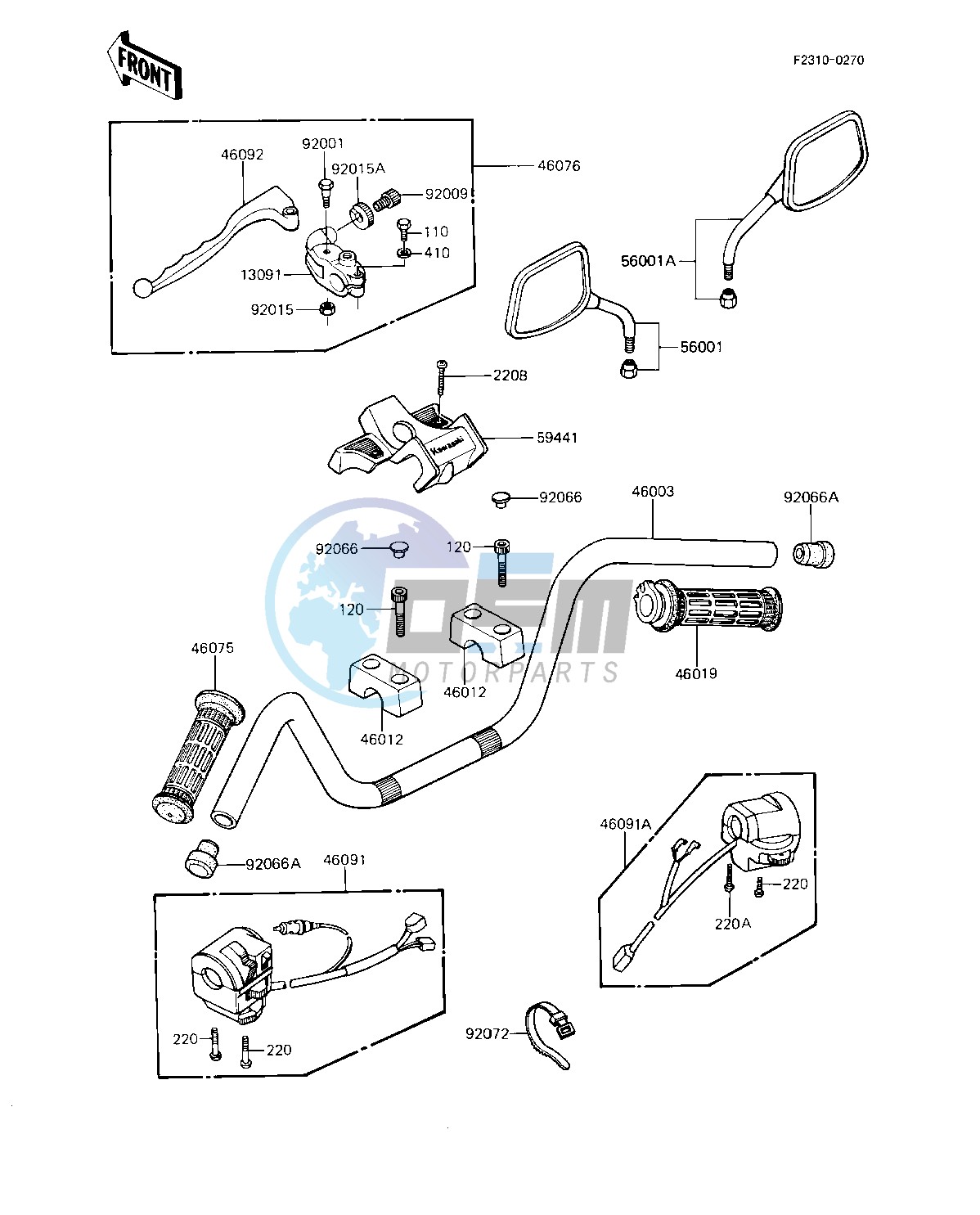 HANDLEBAR -- KZ1000-R2- -