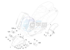 150 4T 3V ie Primavera (NAFTA) drawing Wheel huosing - Mudguard