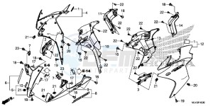 CBR500RAF CBR500R UK - (E) drawing MIDDLE COWL