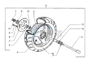 Runner 180 FXR 2t drawing Front wheel