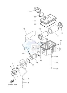 YFM450FWAD YFM45GPXG GRIZZLY 450 EPS (2LCB) drawing INTAKE