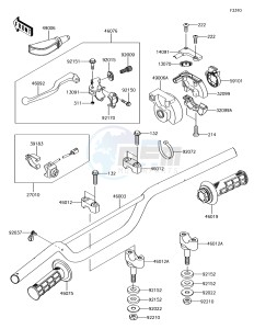 KX85 KX85CEF EU drawing Handlebar