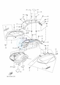 XSR700 MTM690D-U (BJY1) drawing FUEL TANK 2