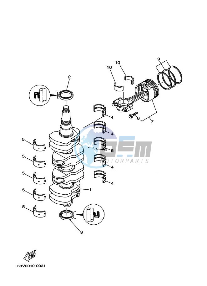 CRANKSHAFT--PISTON