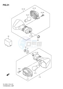 DL1000 (E24) V-Strom drawing TURNSIGNAL LAMP