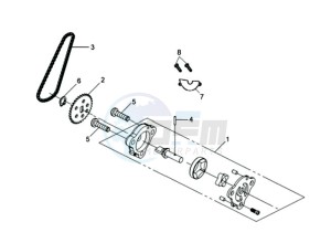 GTS 300 EFI drawing OILPUMP / V-SNAAR OILPUMP