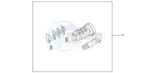 NC700SC drawing CYL INNER SET 1 KEY