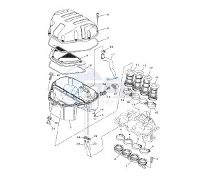 XJ6-S DIVERSION 600 drawing INTAKE