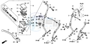 VTX1800C1 drawing FR. BRAKE MASTER CYLINDER