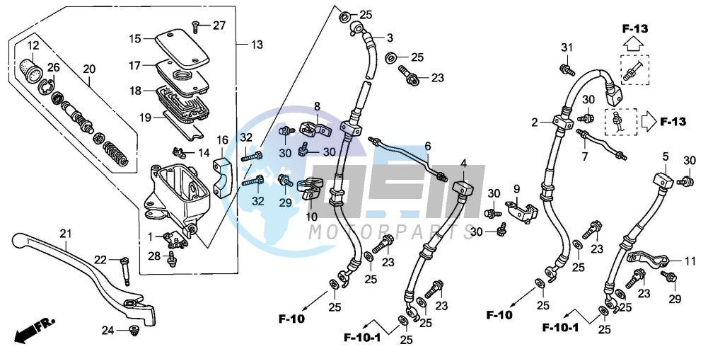 FR. BRAKE MASTER CYLINDER