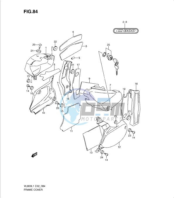 FRAME COVER (VL800CL1 E2)