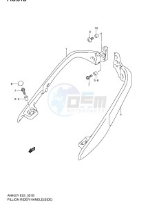 AN400 (E2) Burgman drawing PILLION RIDER HANDLE (SIDE)(MODEL K2)