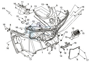 MAXSYM 400 EFI ABS drawing COWLING FRONT