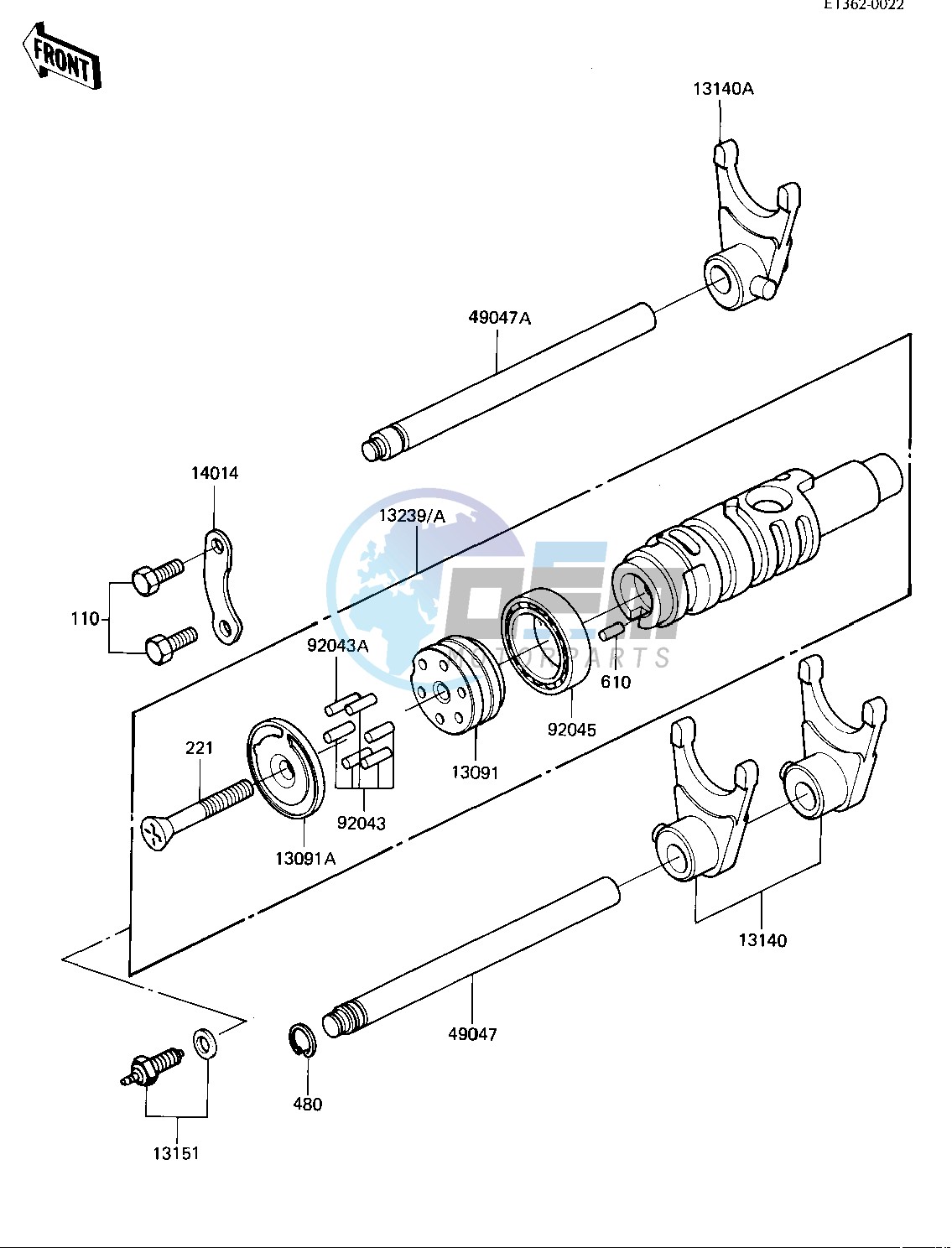 GEAR CHANGE DRUM & FORKS