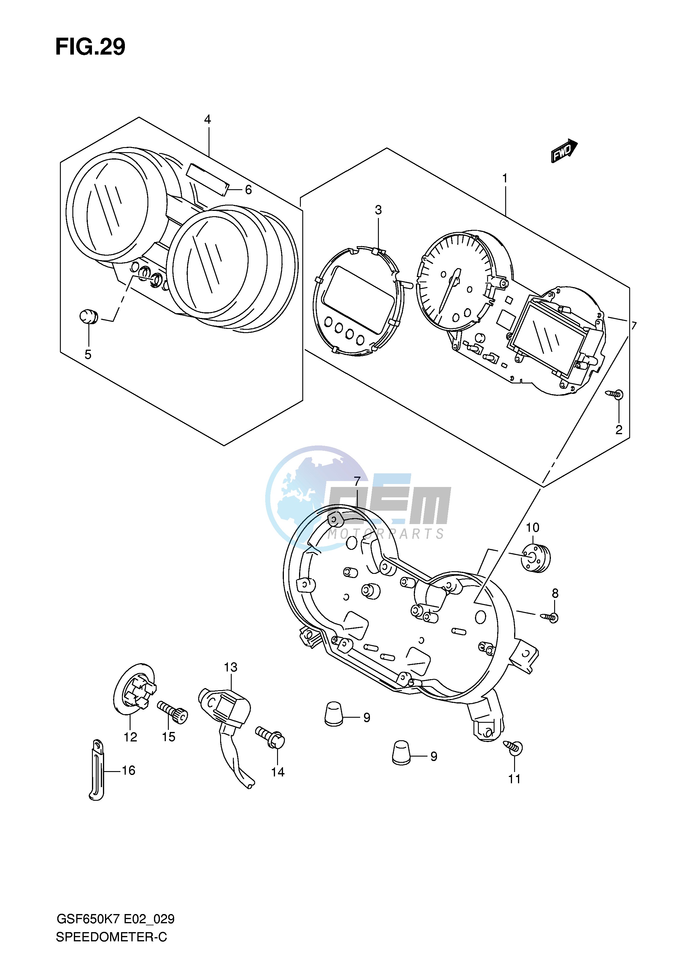 SPEEDOMETER (GSF650SK7 SK8 SUK7 SUK8)