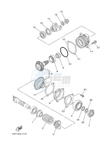 XT1200Z (23PM) drawing MIDDLE DRIVE GEAR