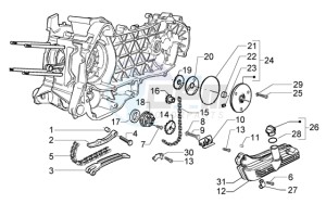 Granturismo 125 L drawing Pump group-oil pan