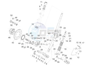 GTS 300 ie Super ABS (USA) (AU, HK) drawing Fork/steering tube - Steering bearing unit