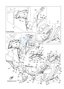 YZF-R3A 321 R3 (B02D) drawing COWLING 1