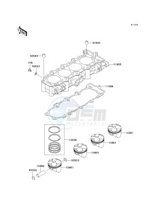 ZX 600 J [ZZR600] (J4) J4 drawing CYLINDER_PISTON-- S- -