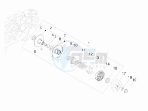 Beverly 300 RST 4T 4V ie E3 drawing Driven pulley