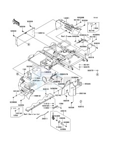 MULE_600 KAF400BBF EU drawing Frame Fittings(Rear)