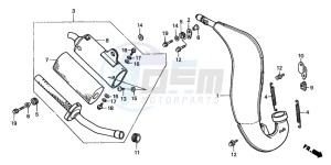 CR125R drawing EXPANSION CHAMBER (CR125R-CM)