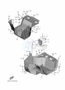 YXF850E YXF85WPAM (BARE) drawing STAND & FOOTREST