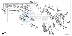 XL1000VAB drawing FRONT BRAKE CALIPER (L.)