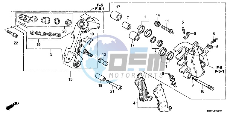 FRONT BRAKE CALIPER (L.)