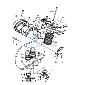 XV DX VIRAGO 535 drawing INTAKE