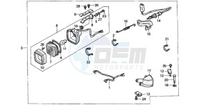 TRX300 FOURTRAX 300 drawing STOP LIGHT