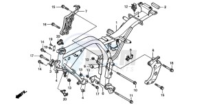 CB600F HORNET drawing FRAME BODY