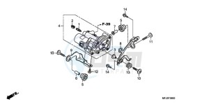 CBR600RA9 France - (F / ABS CMF) drawing REAR POWER UNIT (CBR600RA)