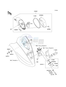 VN 900 D[VULCAN 900 CLASSIC LT] (6F-9F) D7F drawing TAILLIGHT-- S- --- JKAVN2D1 7A011497 - - -