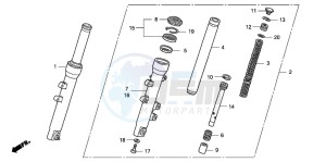 PES125R drawing FRONT FORK