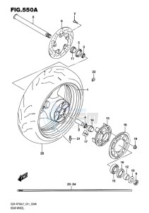 GSX-R750 EU drawing REAR WHEEL