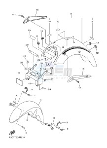 XVS1300A MIDNIGHT STAR (12C7) drawing FENDER