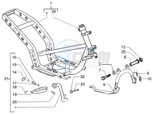 Runner 200 VXR 4t drawing Chassis - Central stand