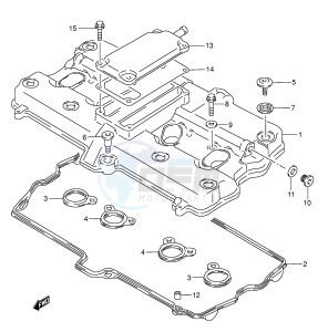 GSX750F (E2) drawing CYLINDER HEAD COVER