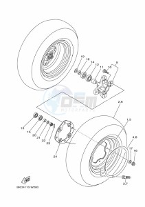 YFZ450R (BKDD) drawing FRONT WHEEL