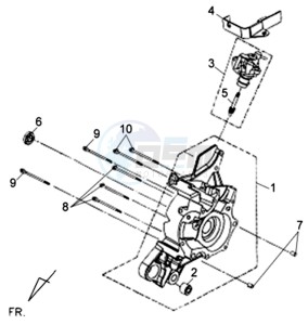 JET 4 R50 drawing CRANKCASERIGHT / OILPUMP